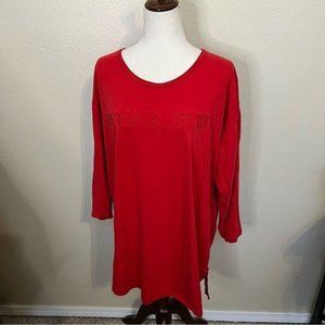 Victorias Secret Vintage Gold Tag Red Nightgown Size Large